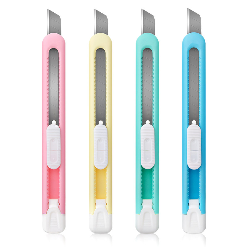 Deli 2054 Candy Color Utility Knife Fresh Cartoon Paper Cutter Korean Paper Cutter Tool Knife