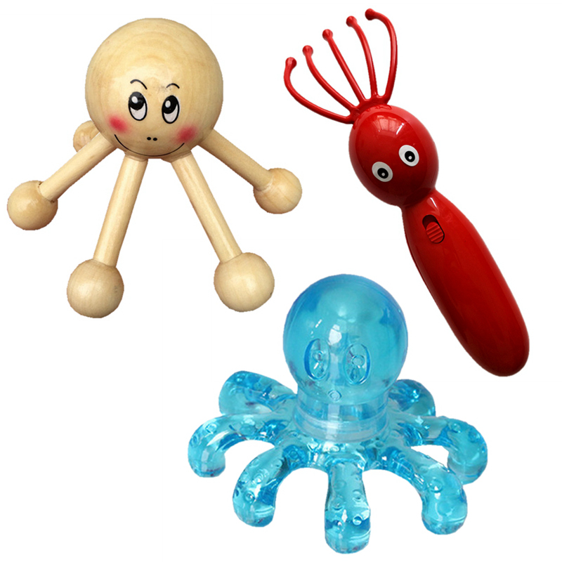 Five-claw ball head meridian massager manual hand-held octopus massage small artifact body universal