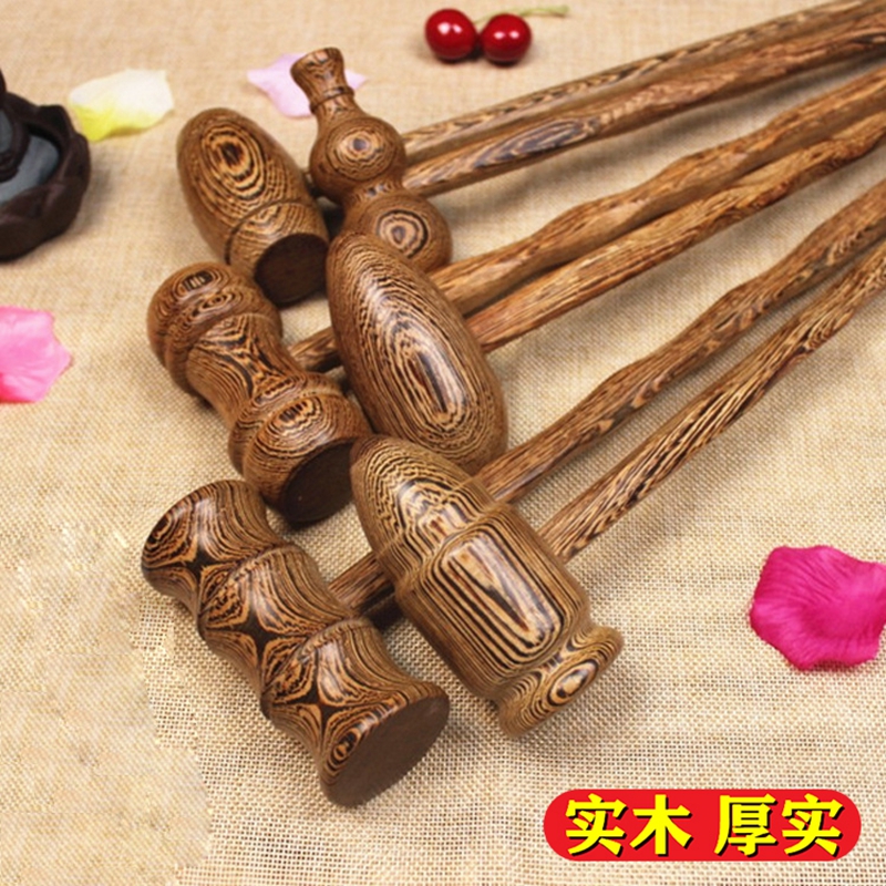 Wooden handheld manual hammer hammer knocks on the back of the back waist pat on the back of the hammer cervical spine Pat Massor-Taobao
