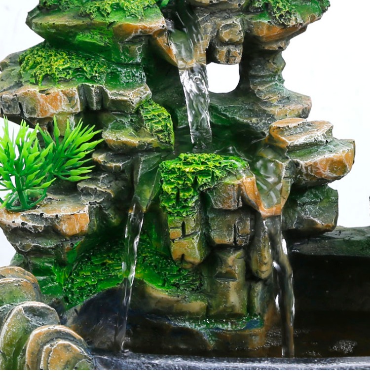 Vành đai Fortune Tree Rockery Fountain Mini Aquarium Lễ hội Quà tặng Bàn Micro Cảnh trang trí Trang trí trang trí nhà ngày tết