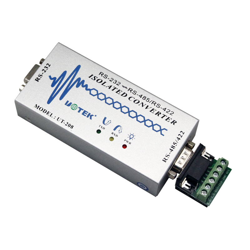 Yutai UT-208 industrial grade high performance RS-232 to RS-485 422 optical isolation converter SF