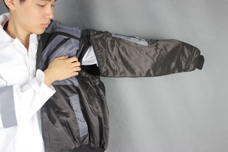 Quần áo lao động Quần áo cotton nam mùa đông nữ áo bảo hiểm lao động vệ sinh ngoài trời áo khoác nam công nhân kho lạnh ấm áp lạnh gió áo khoác bomber nam