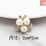 Металлическая заколка для волос ручной работы с бантиком из жемчуга, аксессуар для волос