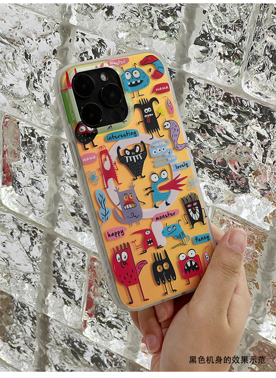 Motimelata Cartoon Monster New MagSafe Wireless Charging Compatible 15, 14, 13, 12 iPhone Case