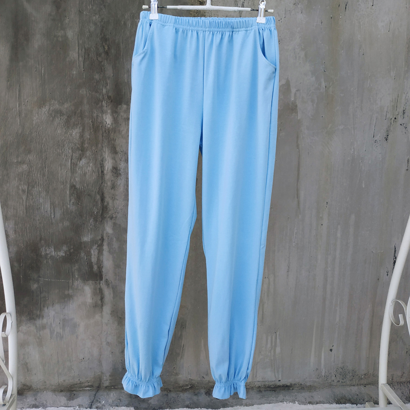 Quần nhà, chân nhỏ, quần ngủ, phụ nữ, quần mùa hè, cotton, mẫu mỏng, mặc quần nhà rộng, chân dầm, quần ngủ, mùa xuân và mùa thu quần kaki