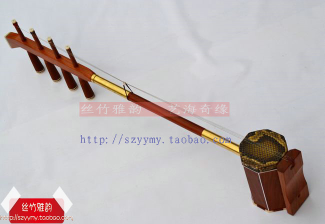 Nhạc cụ Mông Cổ Chính hãng chuyên nghiệp gỗ đàn hương đỏ Trung Quốc ống đồng bốn Hu - Nhạc cụ dân tộc đàn nguyệt