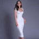 2024 summer new arrival European and American sexy suspender lace tube top waist slimming bandage dress banquet dress