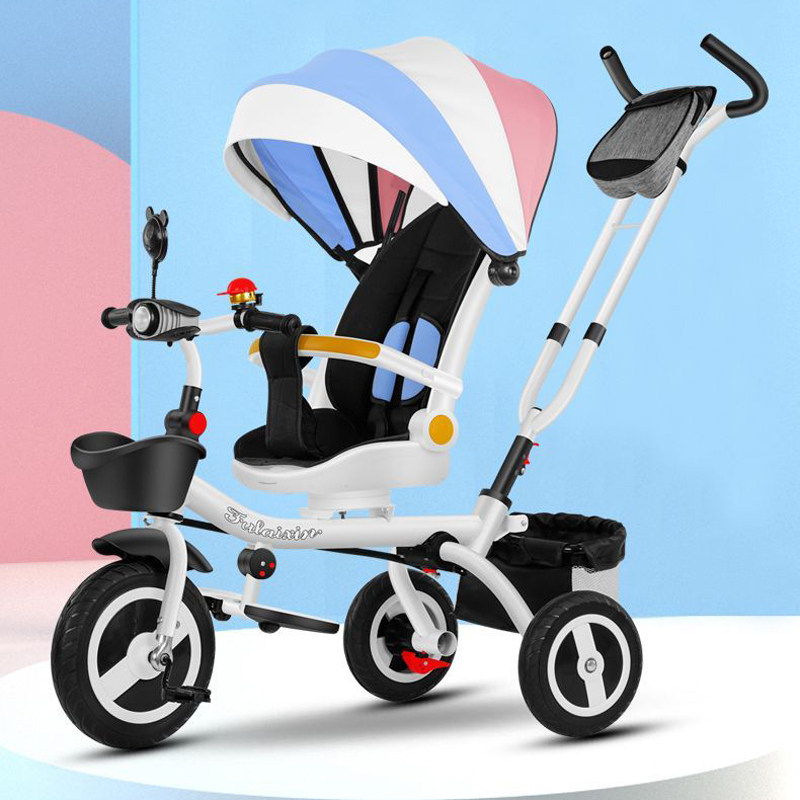 Clear Barn Handling Children Tricycle Bike 1-3-6 Year Old Big Light Foldable Baby Stroller Bike 2-Taobao
