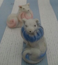 Nostalgic old stock ceramic ornaments Porcelain lion props collection