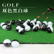 Golf hai màu bóng trắng và bóng quà tặng bóng putt dòng hai lớp bóng tập thể dục trực tiếp có thể được tùy chỉnh Logo