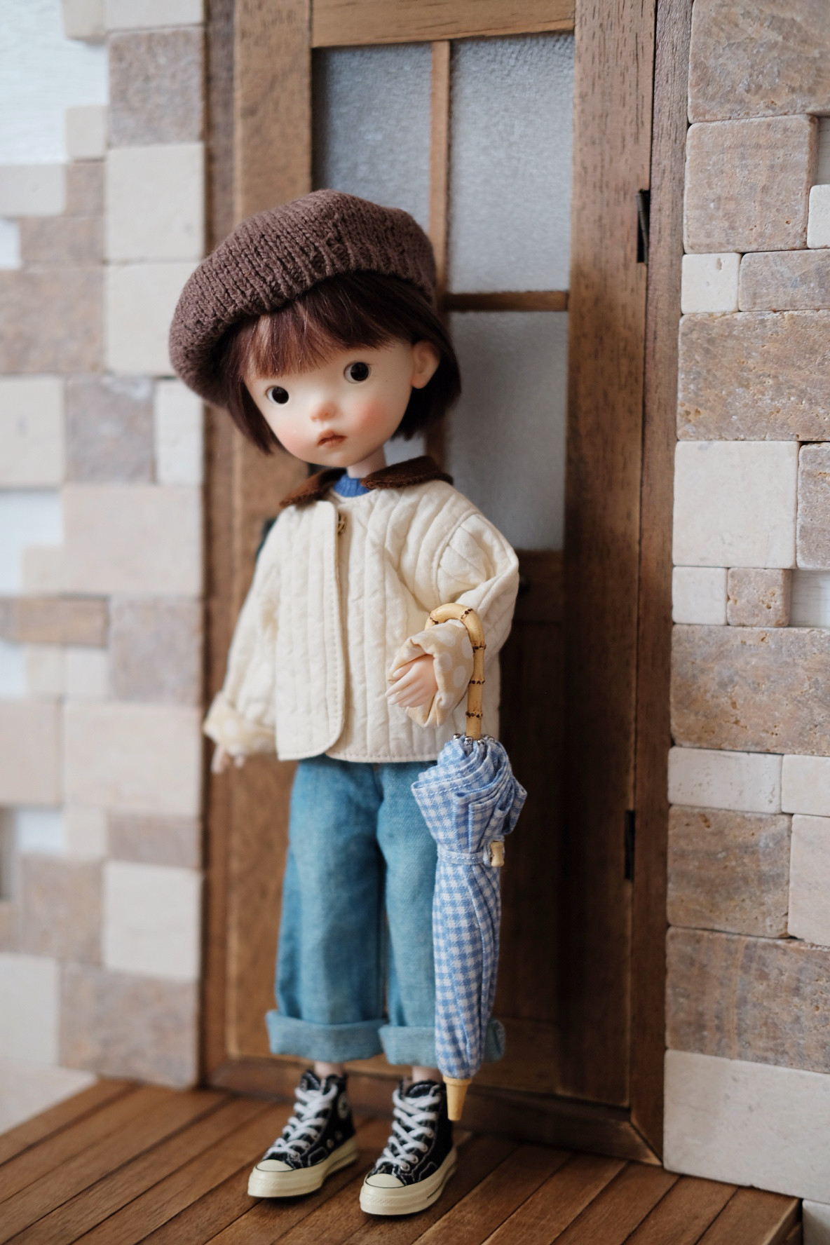 Одежда для кукол BJD landoudou 6分 bjd 针织帽