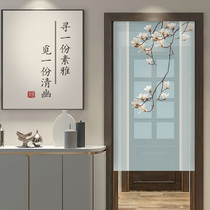 Modern new Chinese style bedroom household national style simple fabric Zen tea room door curtain Kaiyun Feng shui curtain decorative partition