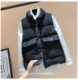 2018 mới áo vest nhung nữ mùa đông phiên bản Hàn Quốc của cổ áo dày cổ áo cotton áo khoác cotton vest nữ ngắn đoạn