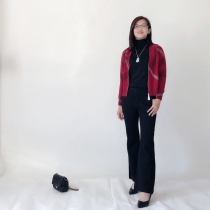 Xiaoxiao~Foreign trade female British BU original with a single fried value to pick up the leak surprise color sense cashmere silk knitted cardigan~A1759