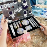 База под макияж, комплект, косметика, набор, палетка теней, помада, рассыпчатая пудра, кушон, полный комплект