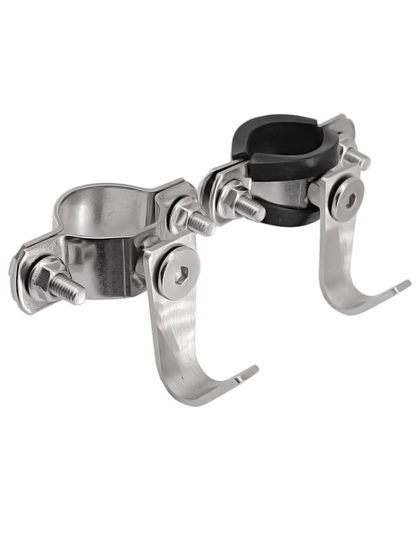 304不锈钢圆管挂钩承重晾衣杆防风钩免打孔旋转挂衣帽钩