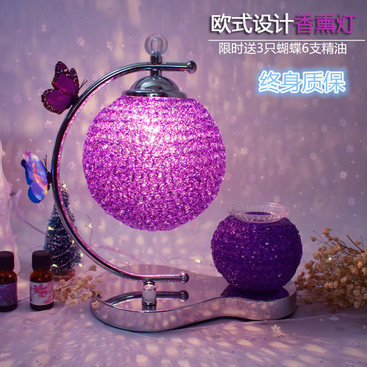 Perfuming lamp plug-in electric bedroom headboard Changming table lamp Creative wedding Beauty salon Incense Light essential Oil lamp Incense Burner