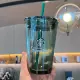 Бирюзовый, стеклянный, 450 мл