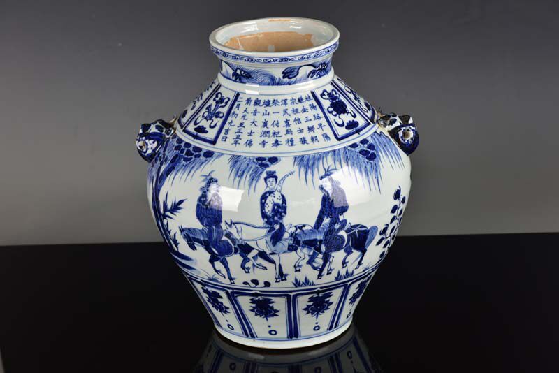 Yuan Dynasty Blue and White Drama Story Patterns
