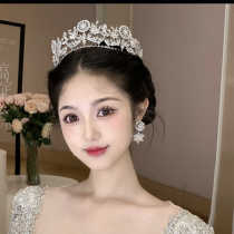 ST1-16913 Nice ETE Bridal Crown Earrings Princess Crown Temperament Versatile Atmosphere Tiara Wedding Makeup