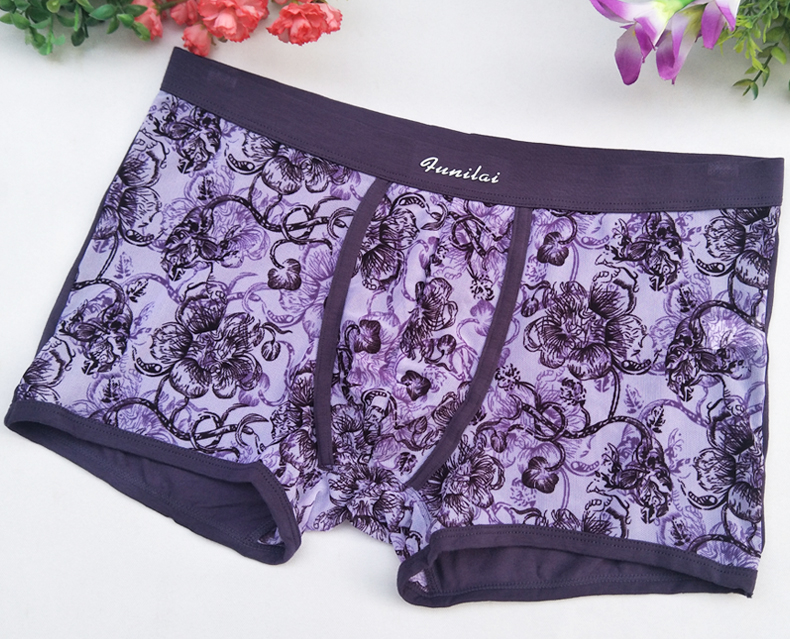 2 đồ lót nam Fu Nilai lưới nam modal cotton mùa hè mỏng thanh niên thoáng khí U quần lửng boxer 0046 quần xì