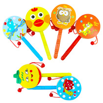 Baby rattle baby wooden toys early education Music Enlightenment can bite 0-24 months puzzle hand grab Bell