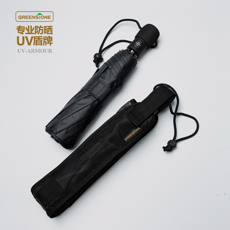 British Lightweight Outdoor Trek Folding Automatic Quick-Drying Storm Umbrella, Anti-Uv, Men's Sunshade Umbrella for Both Sunny and Rainy Use, Women's