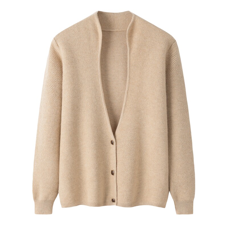 Ordos City Autumn and Winter New U-collar Lady Cashmere Sweater Pure Cashmere Warm Long-sleeved Sweater