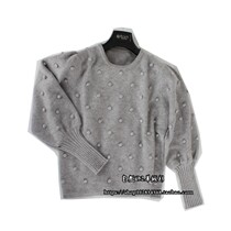 Exterior Sheet 100% Hills Cashmere Lady Cashmere Sweater Round Collar Fashion 100 Hitch Cashmere Sleeve Head Sweater Pure Cashmere T