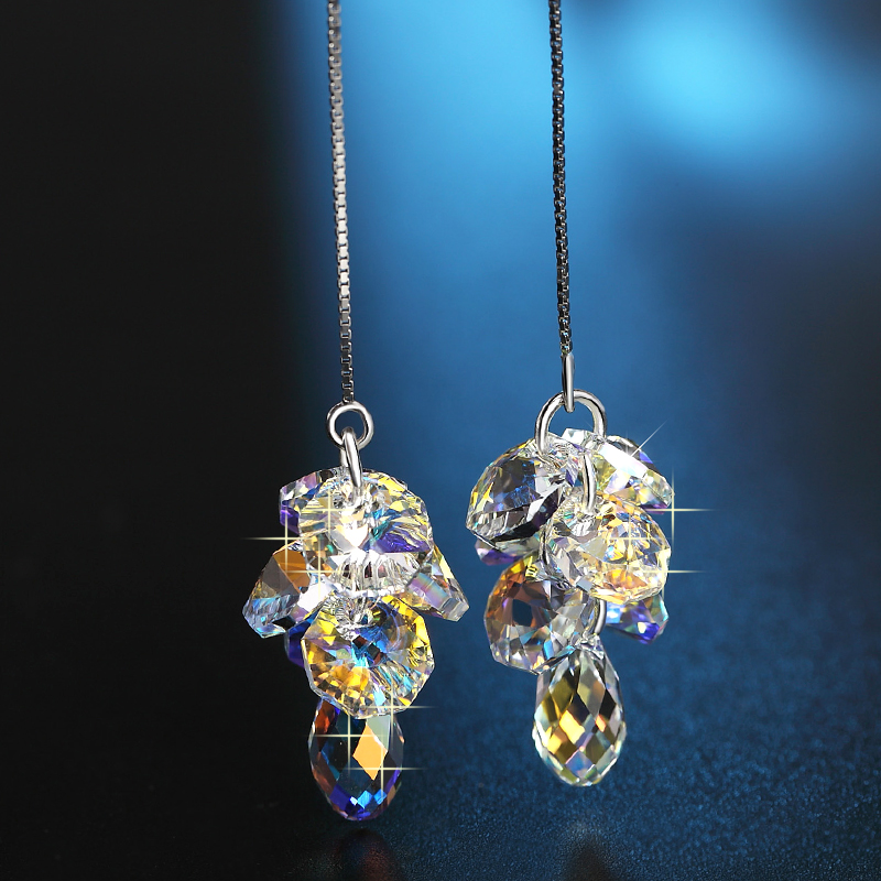 Boucles d oreilles pendantes Femme LADY en Swarovski Elements - Ref 3101305 Image 1