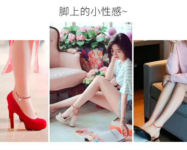 Chaine de cheville Femme en Argenterie - Ref 3101464 Image 13