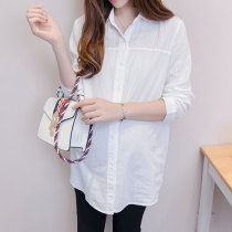 2022 new pint short cotton pregnant woman shirt flap long sleeve T-shirt big code blouse for spring clothing fashion gestation woman dress shirt