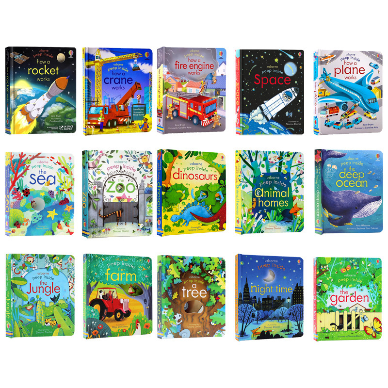 Original English Picture Book Usborne's Peep Inside Series Science Flip Book with Holes