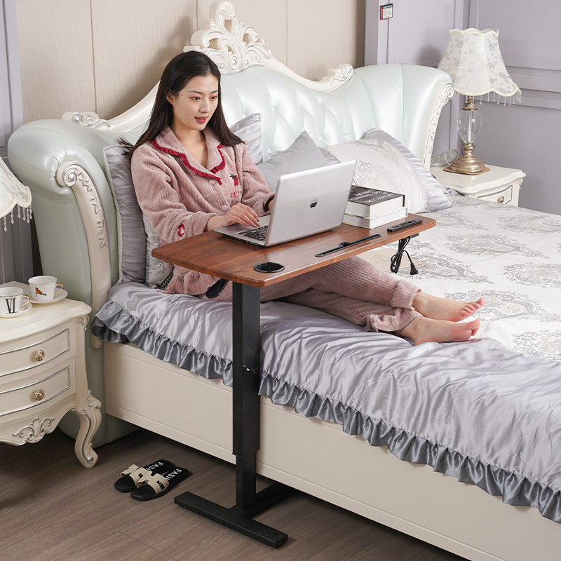 Bedside table removable lifting computer folding sofa lazy person bed front table bed Home writing desk small table-Taobao