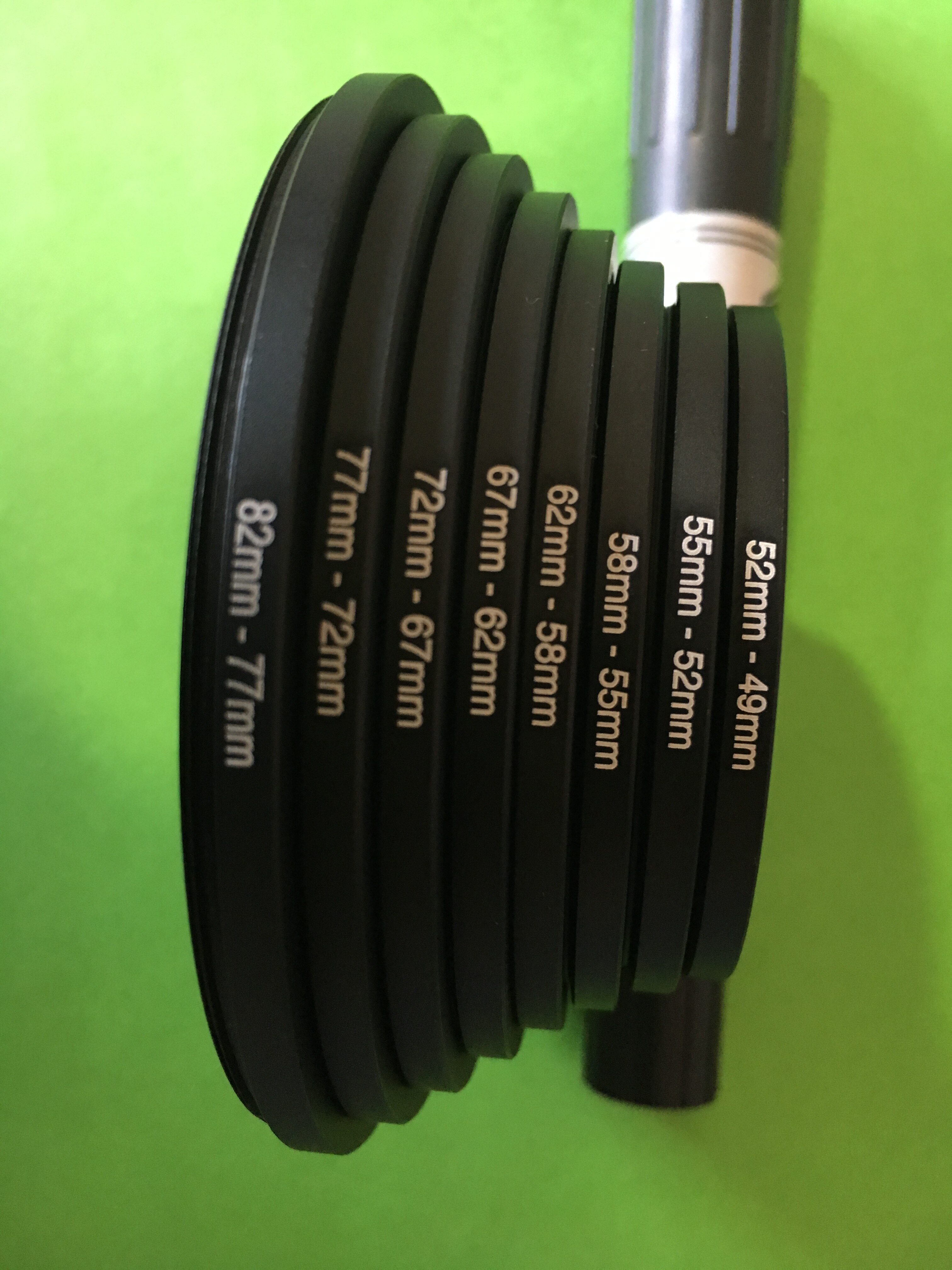 Filter adapter ring Reinforcing ring set of 8 Invert ring 82-77-72-67-62-58-55-52-49