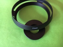 Lycra 77mm metal hollowed-out hood hollowed-out hollowing Hood oblique Port Lycra lens etc. suitable for Black