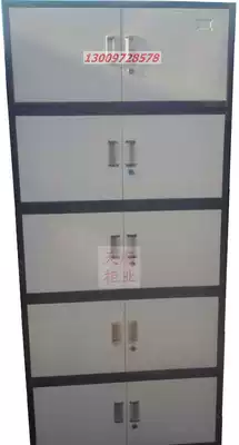 Five-section gray and white colored aluminum alloy file cabinet-(iron cabinet-roll cabinet-data-factory direct sales )