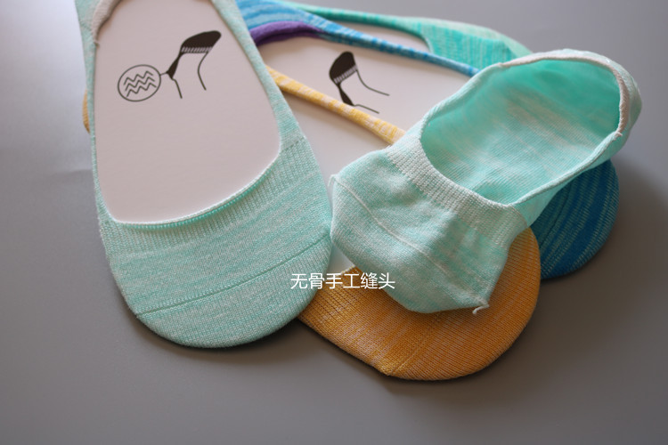 Kết cấu siêu tốt. Nông miệng siêu vô hình vớ vớ bằng sợi tre bằng vải bông đậu và vớ tự nhiên kháng khuẩn khâu tay nữ vớ thêu nữ mùa đông