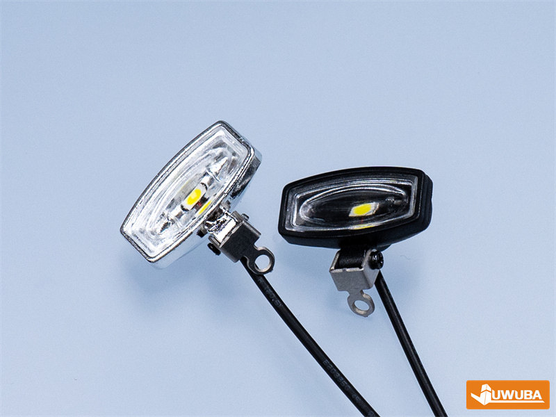 1 Paar LED 3V Dachleuchten Scheinwerfer für Tamiya 1/14 RC Truck Auto Zubehör – Detail 5