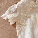 Детское ципао, боди, комбинезон для новорожденных, летняя одежда для девочек, наряд маленькой принцессы, наряд на выход