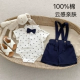 Детское летнее платье, детская одежда для мальчика, штаны, рубашка, боди, комплект, наряд на выход