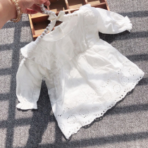 Baby clothes female princess one hundred days long sleeve jersey clothes Triangle ha clothes spring and summer foreign cotton thin dress