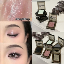 Exploding monochrome eye shadow pearlescent matte eye shadow plate earth color glitter film European and American smoked eye makeup black gray genuine