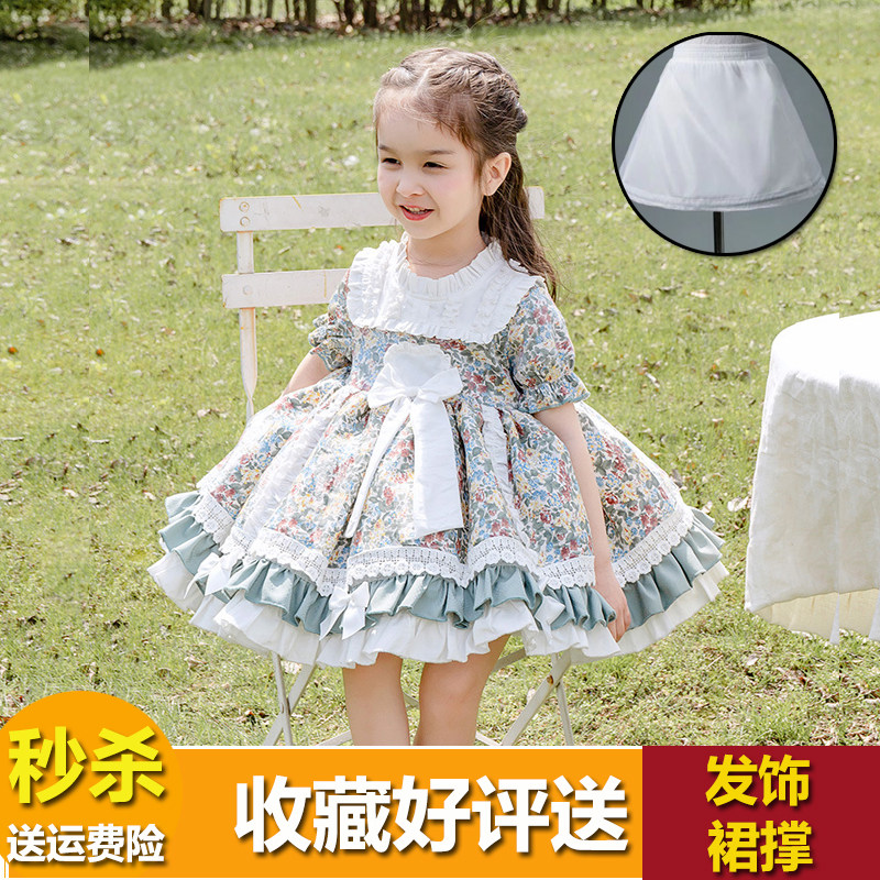Girls' Western-style dresses spring and summer children's dresses Puffy Lolita princess skirt Loli lolita skirt