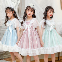 Clothing garden New lolita skirt Summer chiffon skirt children princess dress lolita dress girl dress