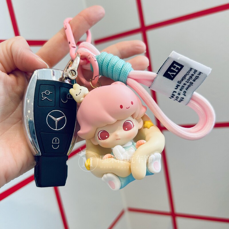 Authentic Dimoo Animal Kingdom Car Keychain, High-End Car Key Ring, Unisex Luxury Bag Accessory