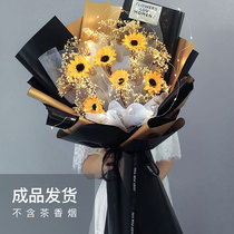 Birthday gift for boyfriend creative tea cigarette bouquet finished gift for father starry dried flowers Tanabata confession
