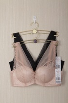 Manifen Full Lace Brass No Steel Ring Bra 20810746 Sexy Gap Half Cup Vest Female Big Chest
