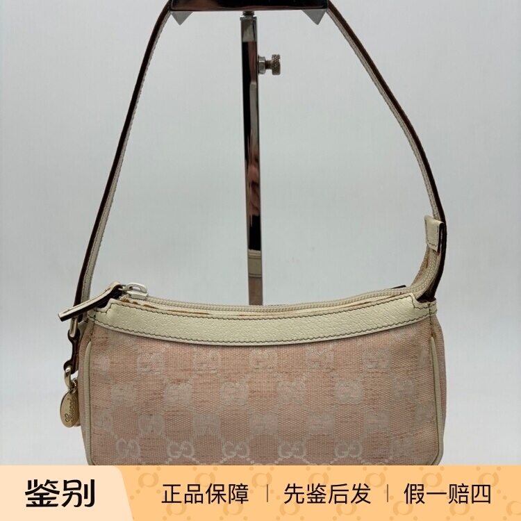 Hangzhou Milan Fang Famous Brand Consignment Store Gucci Gucci Women's Pink Canvas Handbag 154423