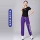 Черный короткий рукав [OFF]+ Purple Drop Pants